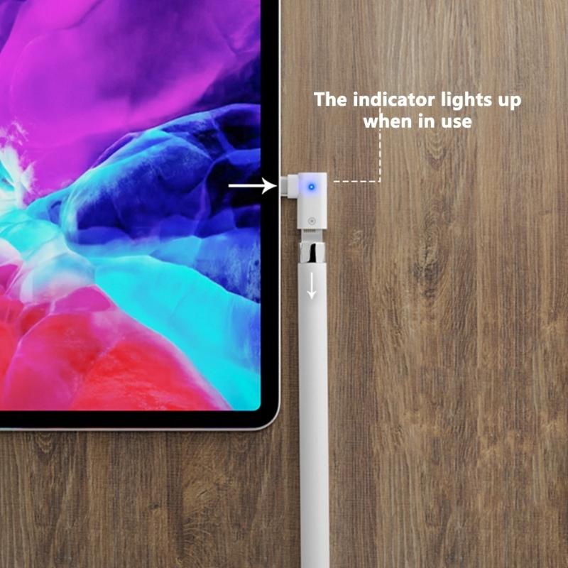 Type C/8Pin Male To 8Pin Female Adapter with LED Indicator for Pencil Charging and Connection