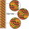 Nepnuser n Print Table Runner Juneteenth Decorations Kwanzaa Kente National Holiday Party Supply Home Kitchen Dining Room Decor