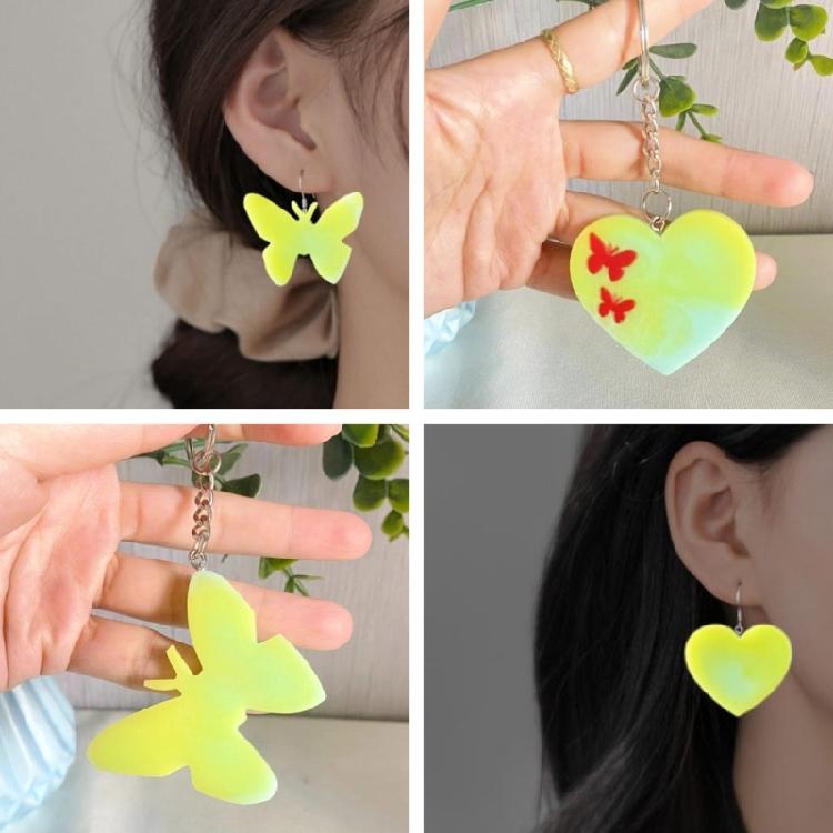 Flexible Silicone Mold Easy To Use Heart Butterfly Earrings Epoxy Resin Molds