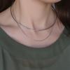 Kuma Sterling Silver Choker KMSN0063LSSI [Official] [Vendome Aoyama] [Kengo + MA,YU] Necklace, [Kengo Kuma]