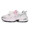 NB 530 Abrasion Resistant Breathable Low Top Running Shoes Unisex Silver Pink MR530AD(Team1492-)