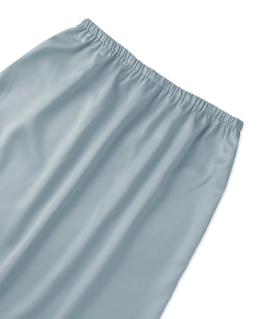 Without Summer Satin Midi Skirt_Sky Blue