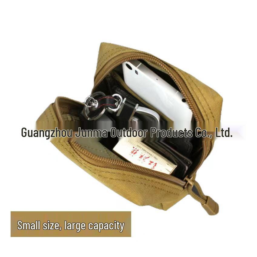 EDC Molle Military Camouflage Waist Pack - Portable Zipper Bag for Accessories & Phone Expansion