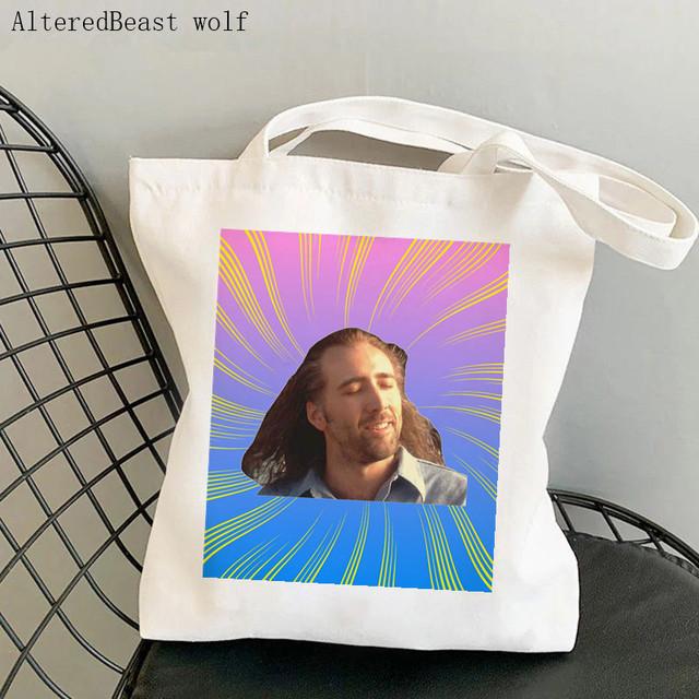 Women Shopper Bag Nurse Cat Lover Printed Kawaii Bag Harajuku Shopping Canvas Shopper Bag Girl Handbag Tote Shoulder Lady Bag