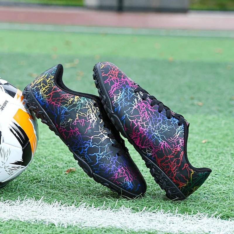 New Men Football Boots Breathable Sport Training Soccer Shoes Cleats Sport Outdoor TF Futsal Match Turf Grass Drop Shipping