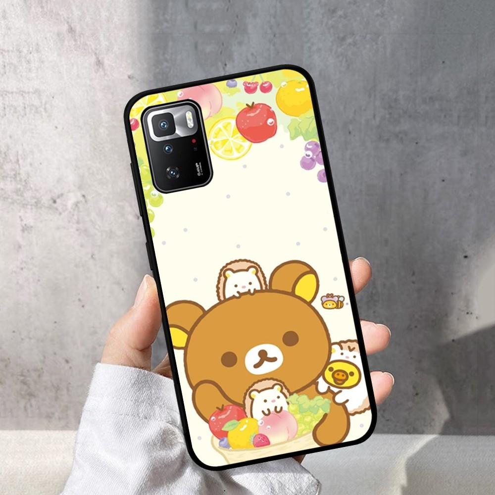 Cute Rilakkuma Phone Case For Redmi Note 4 X 5 A 6 7 8 T 9 9S 10 11 11S 11Epro Poco M3 Pro