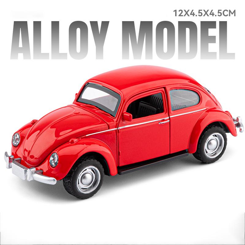 1:36 Kever Legering Diecast Model Auto Speelgoed Deuren Kunnen Worden Geopend Rubberen Band Achterwiel Pull Back Miniature Modellen Voor Vriend Cadeau