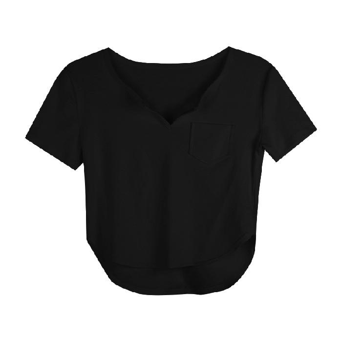 

Футболка Niche с V-образным вырезом и короткими рукавами для женщин, дизайнерская тонкая базовая рубашка на лето, короткий тонкий топ для горячей девушки XL