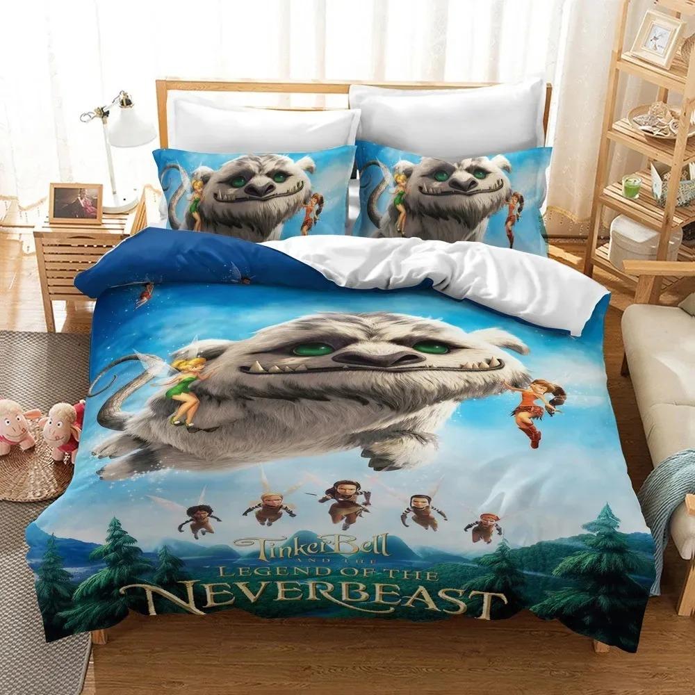 Quilt Set, Tinker Bell Duvet Cover, Pillowcase,  Bedding Set for Boys and Girls, Home Bedroom Duvet Cover 175x220cm