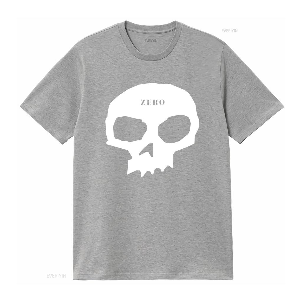 Zero Skateboards T Shirt Skull Logo 90s Style Vintage Washed Top For Everyday Wear Fashion Stylish Designer Clothes Comfortable