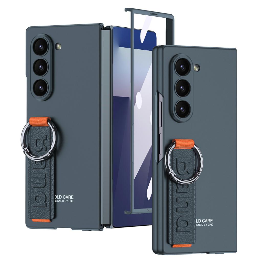 GKK For Samsung Galaxy Z Fold7 5G Wristband Phone Case Folding Cover with HD Screen Protector