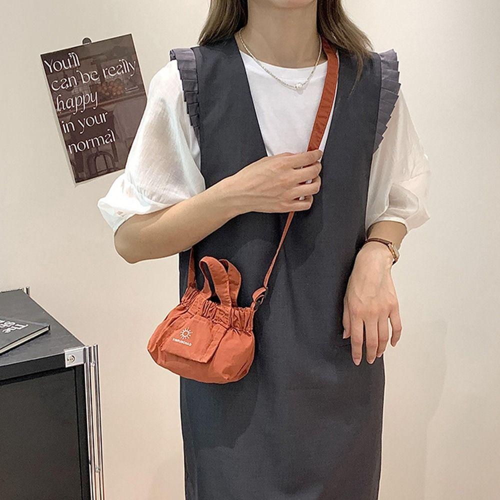 Small Nylon Shoulder Bag Korean Style Dumpling Bag Cute Canvas Messenger Bag  Office Worker