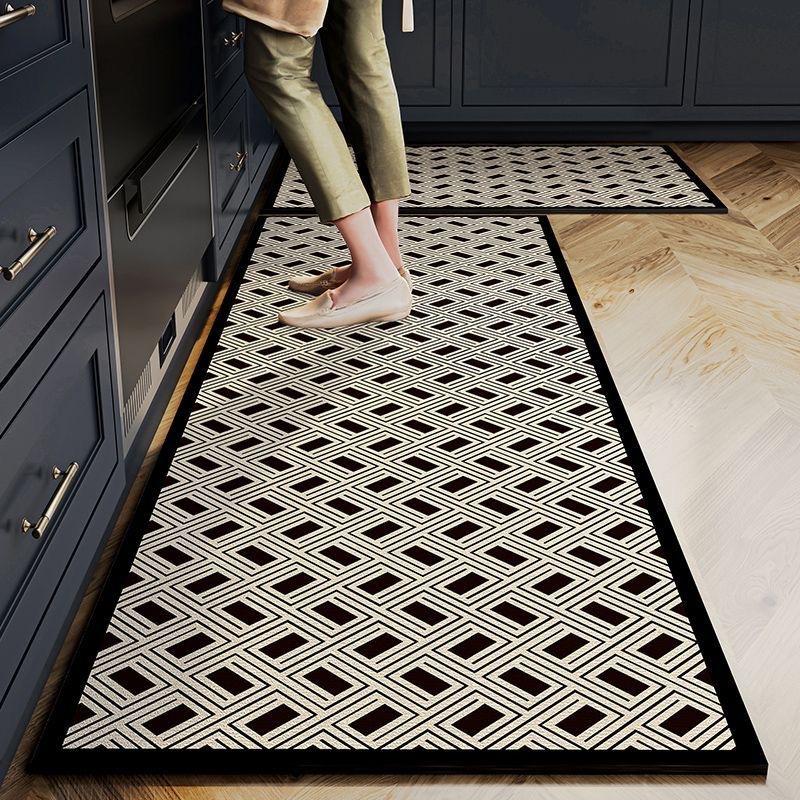 Light luxury dirt-resistant floor mat style living room room diatom mud floor mat ring velvet carpet bathroom water-absorbing non-slip floor mat