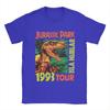 Mens TShirts Jurassic Park 1993 Tour Novelty Pure Cotton Tee Shirt Short Sleeve T Shirts O Neck Tops Graphic