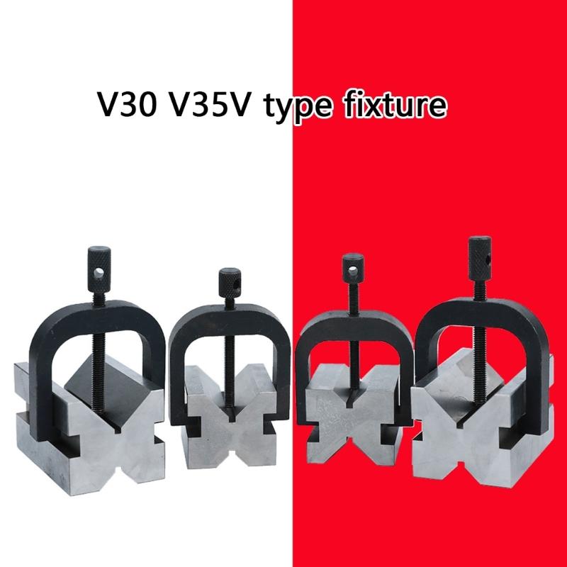 V30 V35 Practical V Shaped Clamp Home Accessory for Stable Workpiece Holding In Complex Machining Environment Use