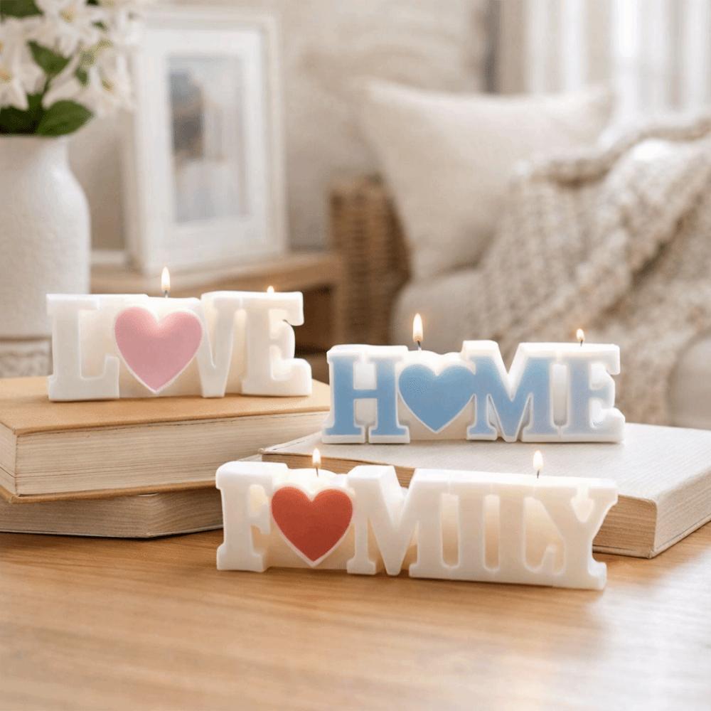 Handmade DIY Resin Crafts English Letters Epoxy Resin Mould Decorative Candle Mold Office