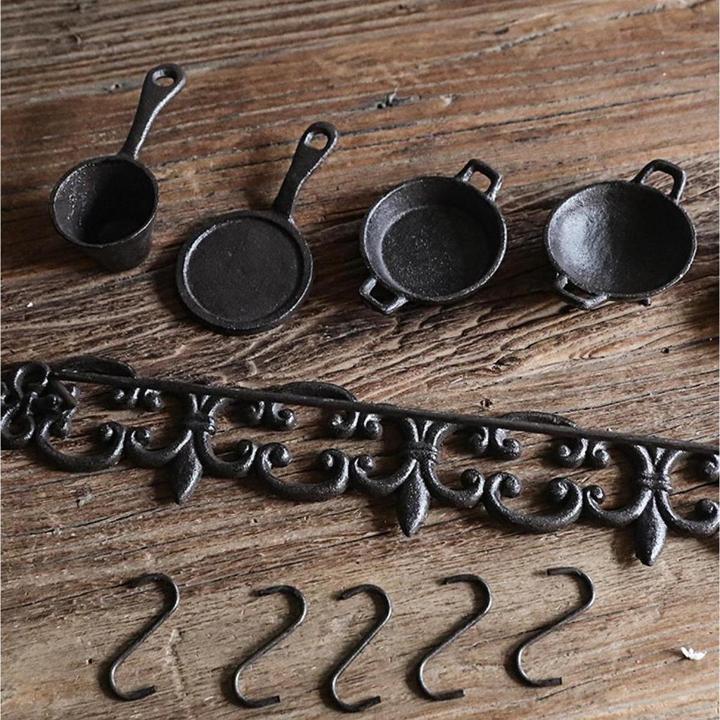 Cast Iron Wall Sculpture Tableware Decor Background Artwork Quick & Easy Mount Accent Metal for