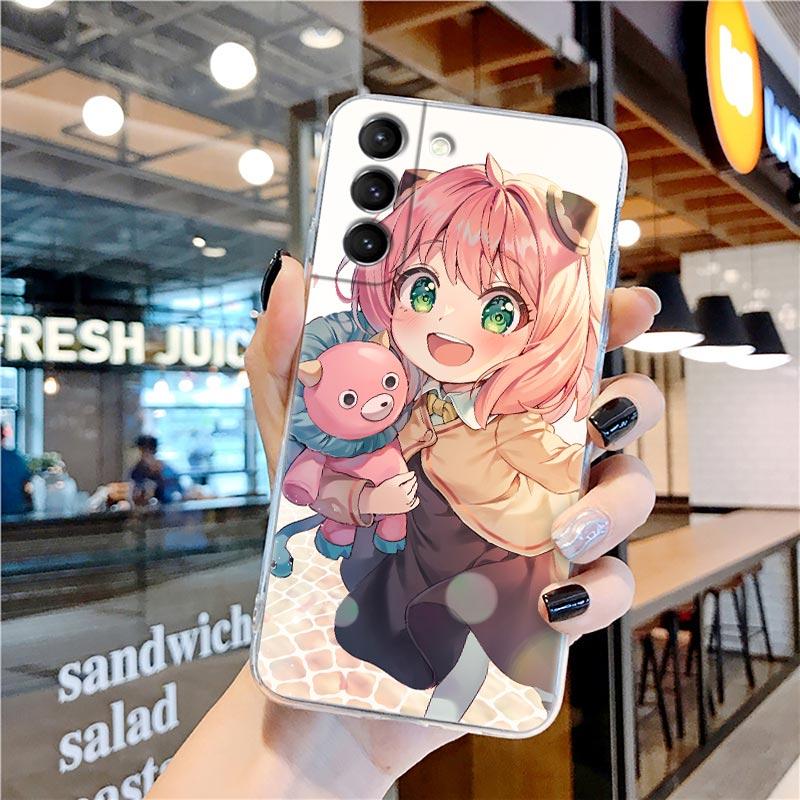 

Прозрачный чехол с изображением аниме Spy X Family Anya Forger для Samsung Galaxy S22 S21 S20 FE S 22 Ultra S10 E S9 Plus 5G, чехол для телефона Samsung S21 5G