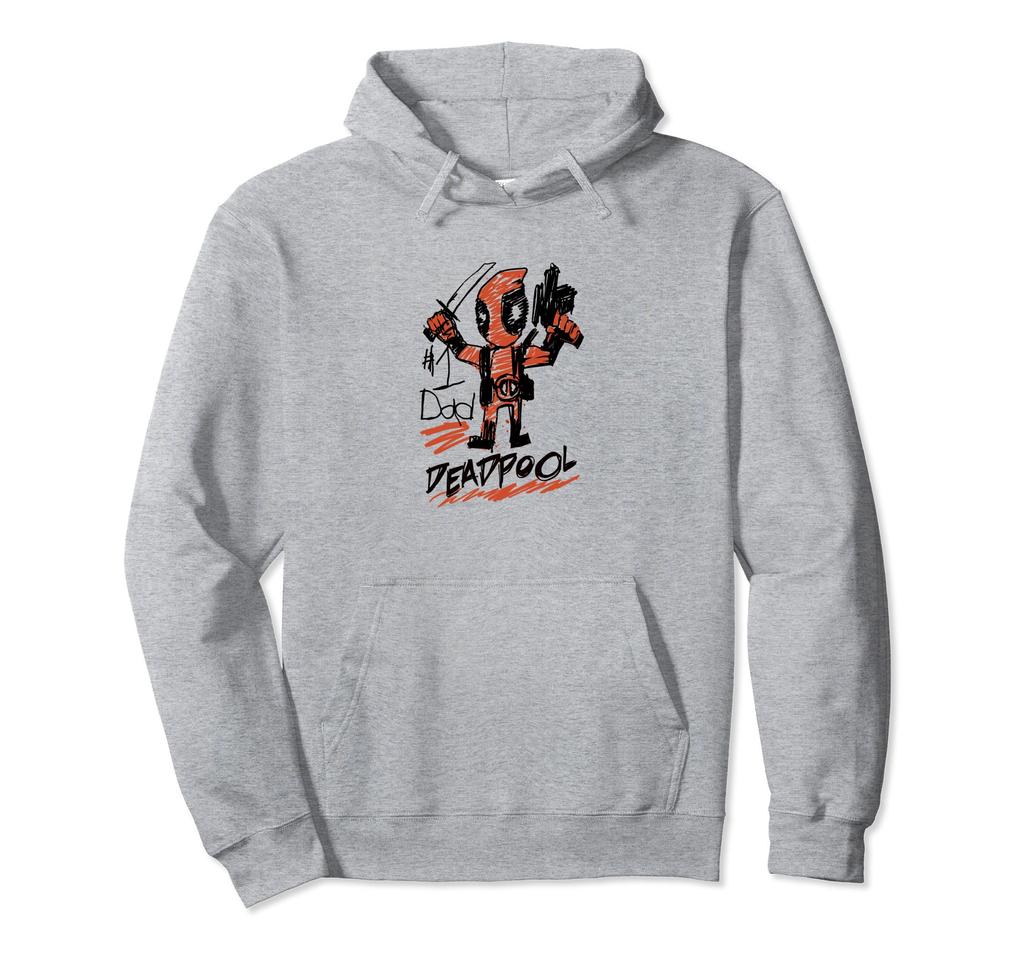 Marvel Deadpool Dad Deadpool Sketch Day Hoodie #1 Father's