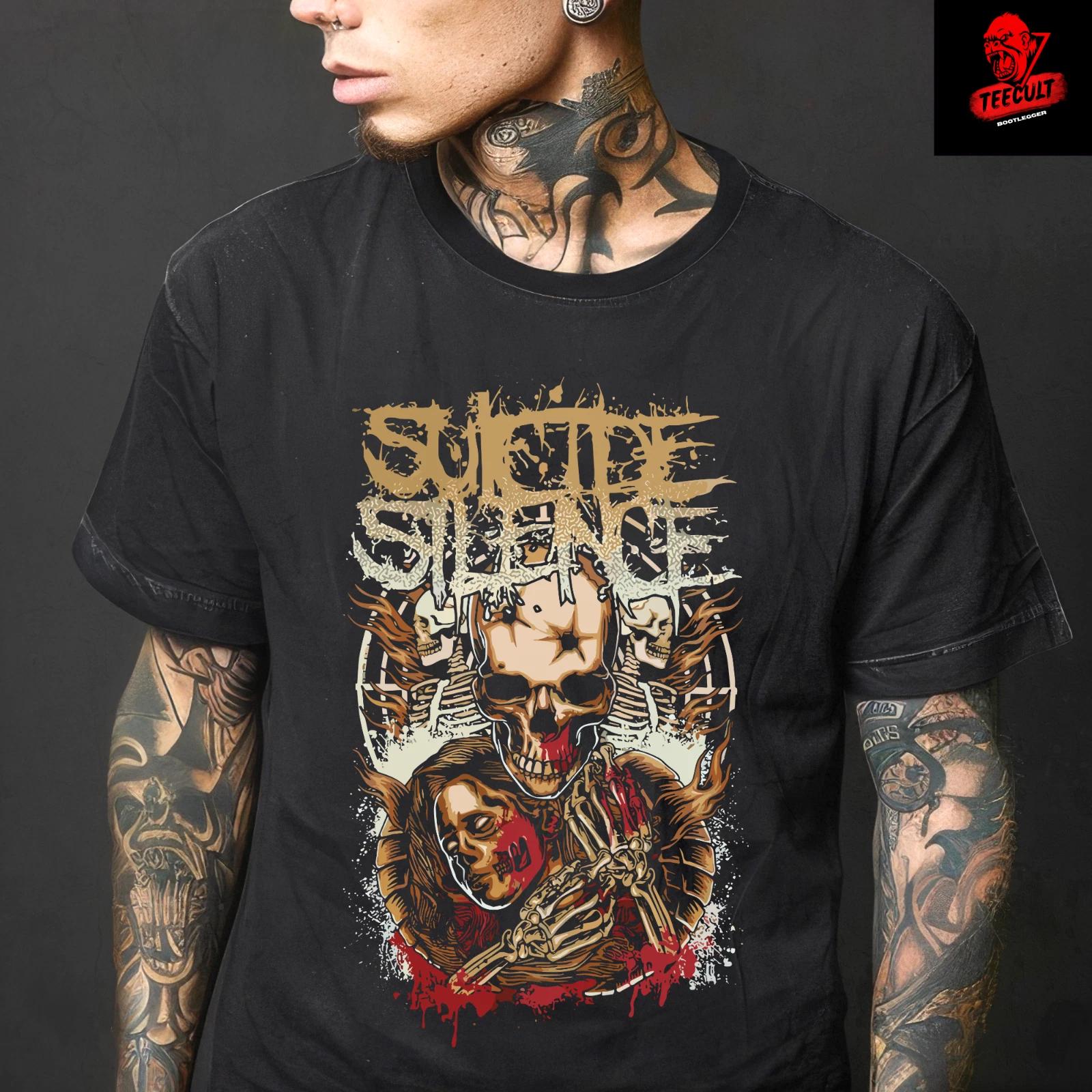 Men s and Women s T-shirts Suicide Silence Death Metal Rock Band Unisex Heavy Cotton XXL