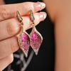 Vintage Ethnic Style Inlaid Rhinestone Earring for Women Water Droplet Pendant Drop Earrings New Fashion Women's Bridal Zircon