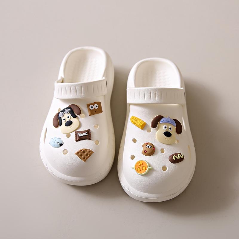 Thick-soled hole shoes for women to wear in summer, soft-soled non-slip new beach nurse baotou semi-cool slippers