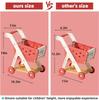Kids Shopping Cart Trolley Play Set Children's Shopping Cart Role-Playing Games Supermarket Playset Accessories for Toddler Aged