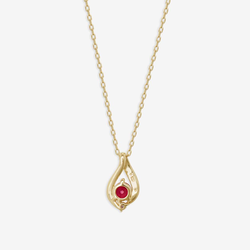 ESTELLE Necklace K10 Yellow Gold July Birthstone Ruby Teardrop Motif [ESTELLE] [Official] [WEB Exclusive] Women's 0452-8191-0019-0000