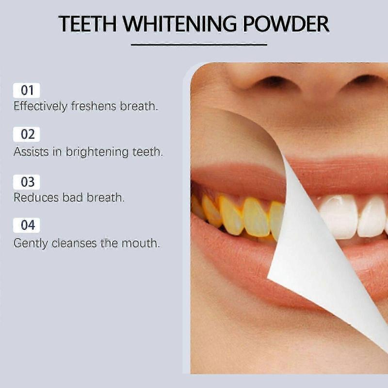 Teeth Brightening Powder with Tartar Removal & Fresh Breath - 35g Natural Oral Care Solution for Whiter Teeth, Plaque Control, and Fresh Breath Enhanc