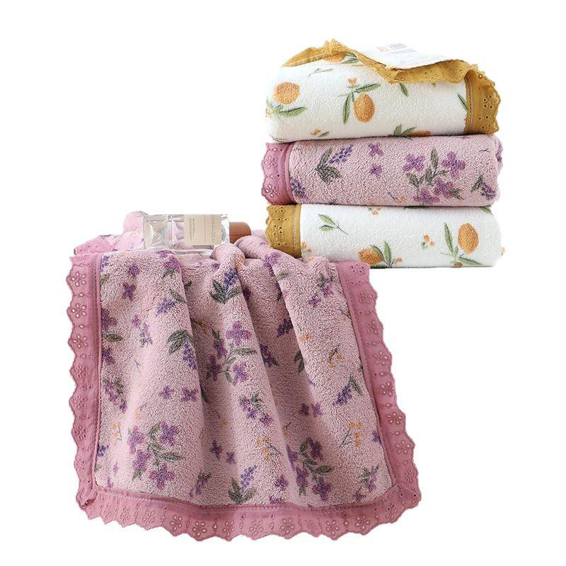 Coral Fleece Quick-Drying Super Absorbent Towel Set: Face Towels, Bath Towels, and Dry Hair Cap. Soft and Thick for Washing and Bathing.