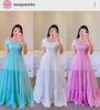 2025 Spring/Summer European & American Women's One-Shoulder Floral Long Fairy Dress