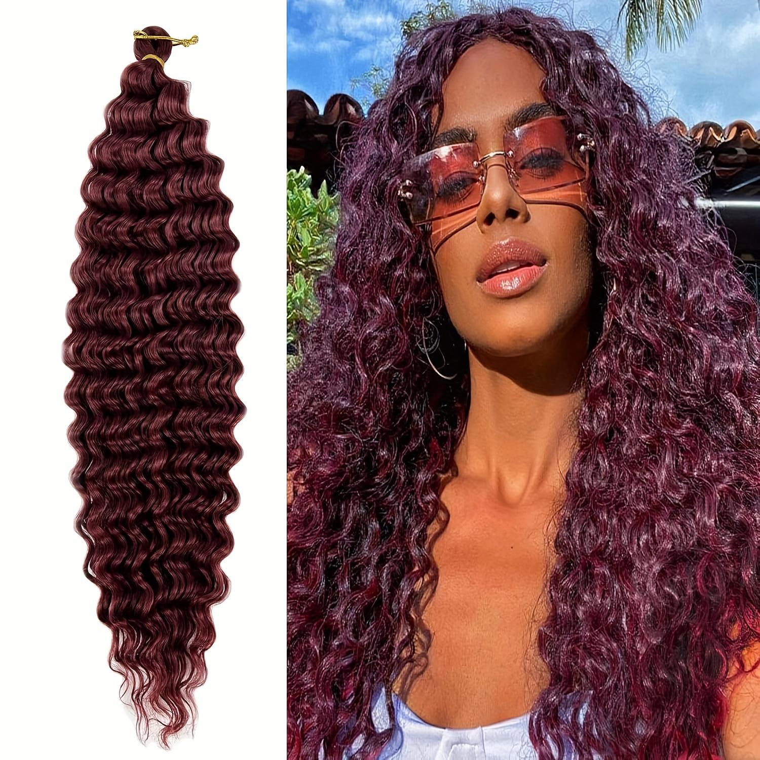 

«Модные» наращивание волос крючком для женщин с эффектом «океанская волна» — 22 дюйма, мягкая волна с эффектом омбре, синтетические вьющиеся плетеные волосы