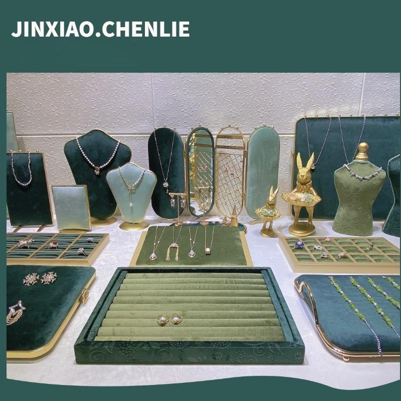 Necklace Jewelry Model Display Rack Rings Bracelet Storage Pallet Counter Jewellery Showcase Tray Live Pictures Trinket Props