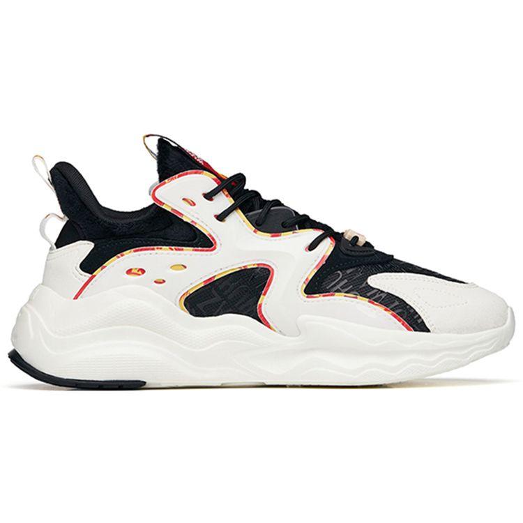 Anta MIX 4.0 Financial Fortune Trendy Sports Shock Absorption Non-Slip Wear-Resistant Low-Top Dad Shoes Men Sneaker Black White Red 112218812-7