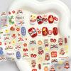 Chinese New Year 3D Lion & Fireworks Nail Art Stickers - Cute Cartoon Embossed Decals for Fortune & Festivity