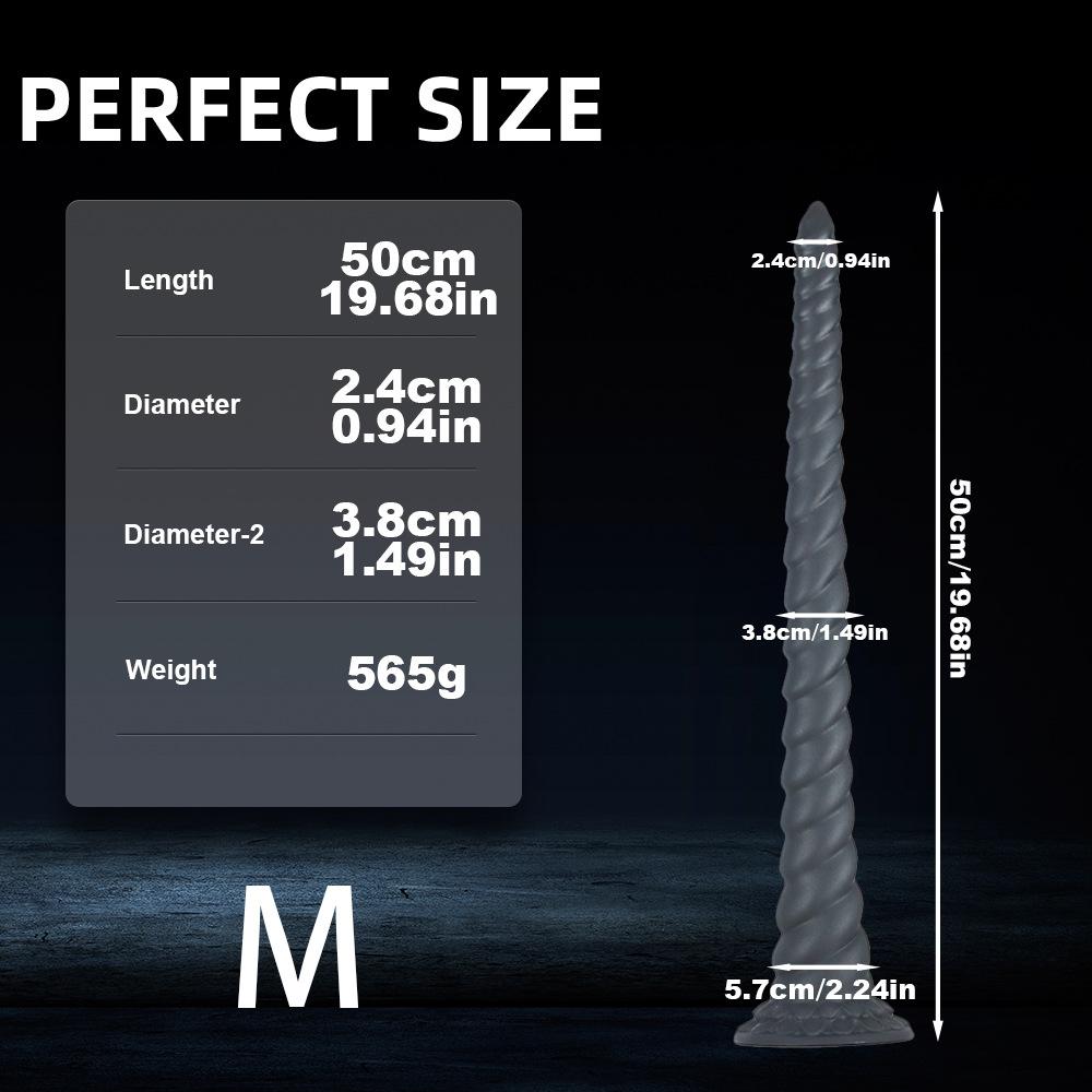 New Ultra Long and Thick Shaped Tentacle Octopus Abyssal Dildo with Anal Plug in The Anus and Long Anal Whip