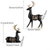 2 Deer Statues Sculptures Crafts Resin Figurines Decor Love Figures Ornaments for Office Home