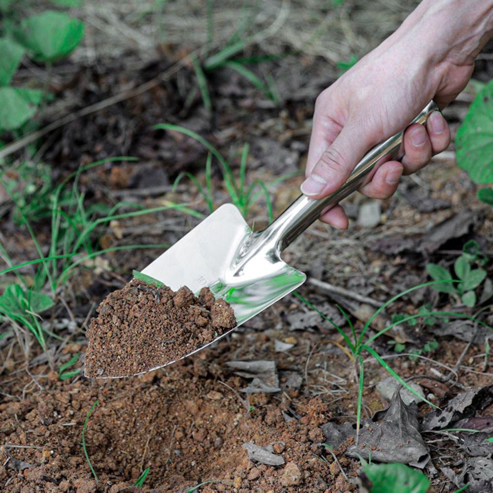 Stainless Steel Weeding Rake Integrated Garden Tools Gardening Shovel Rake Spade Set Clean Leaves