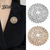 Brooch Pin Sunflower for Women Rhinestones Inlaid Badge Decorative Collar