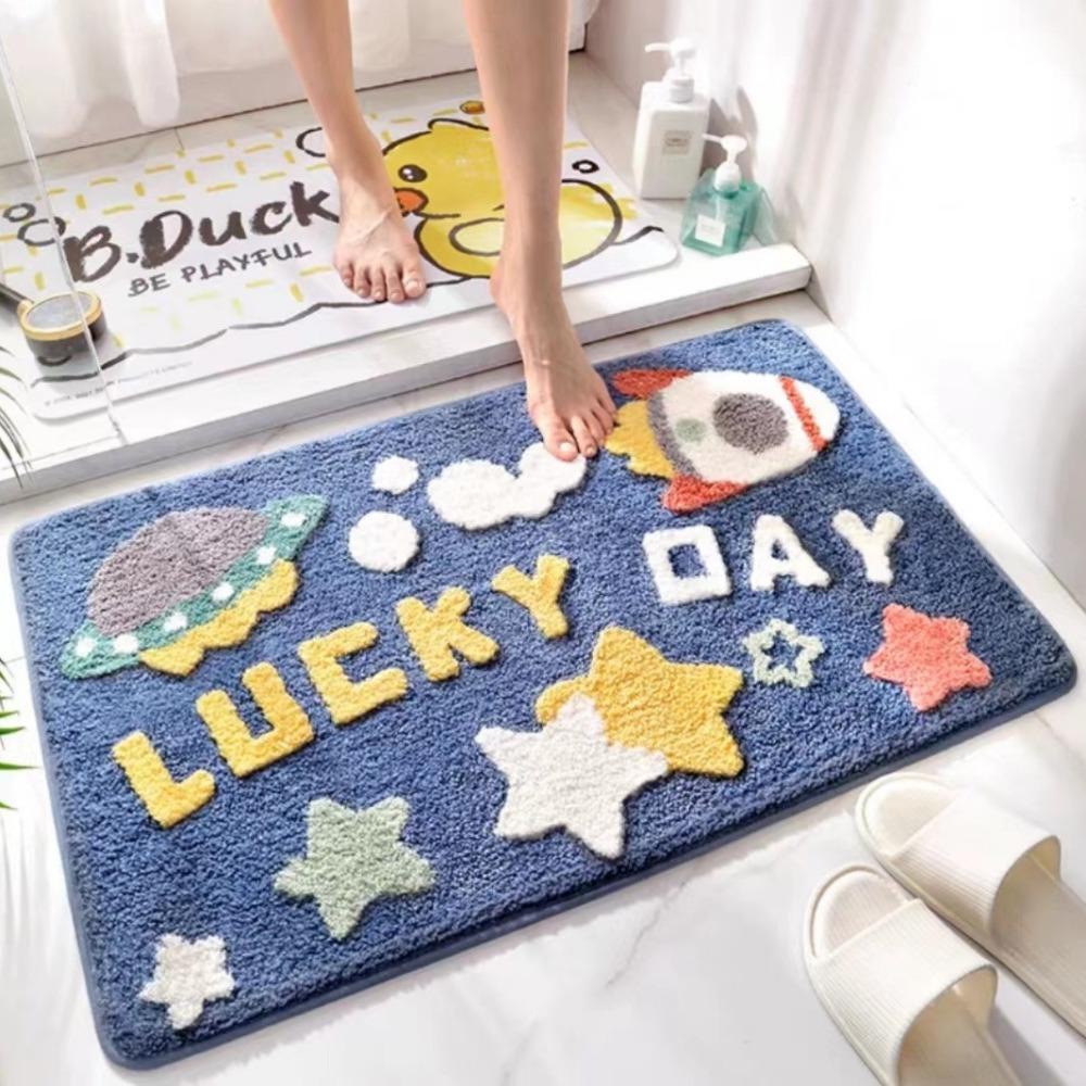 Non-slip Bathroom Floor Mat Microfiber Door Mat Kitchen Foot Mat Absorbent Carpet  Bathroom
