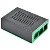 For   4 Model B Black Aluminum Case Box Enclosure with Heatsink Bracket (Black)