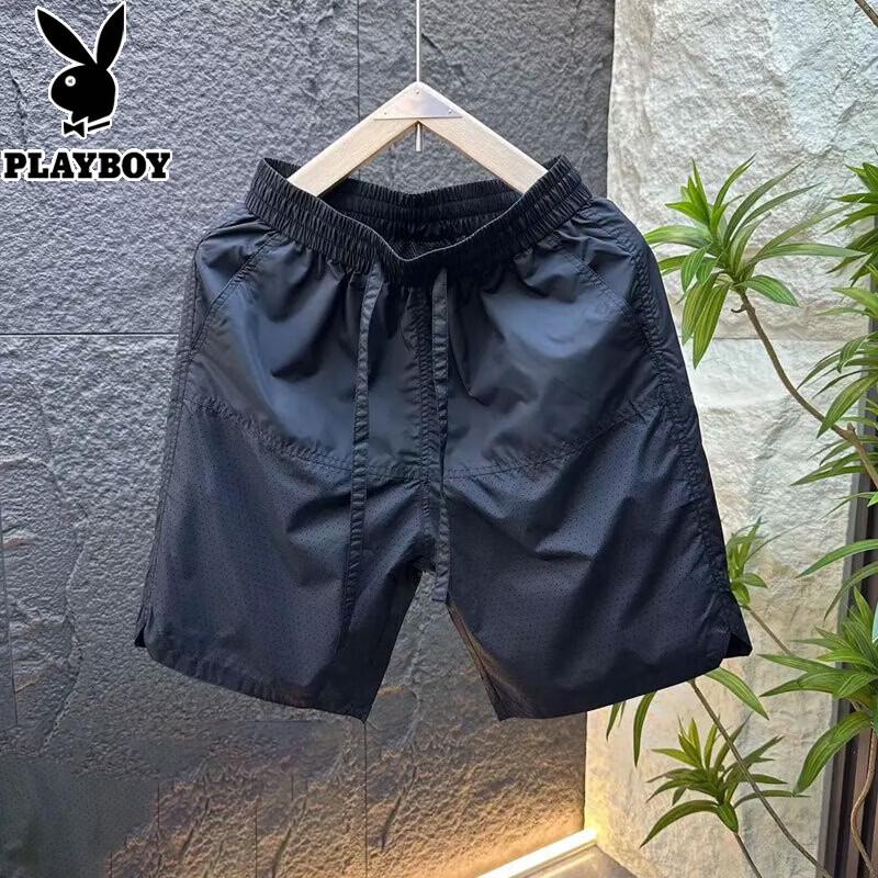 PLAYBOY Men s Summer Mesh Breathable Casual Shorts L
