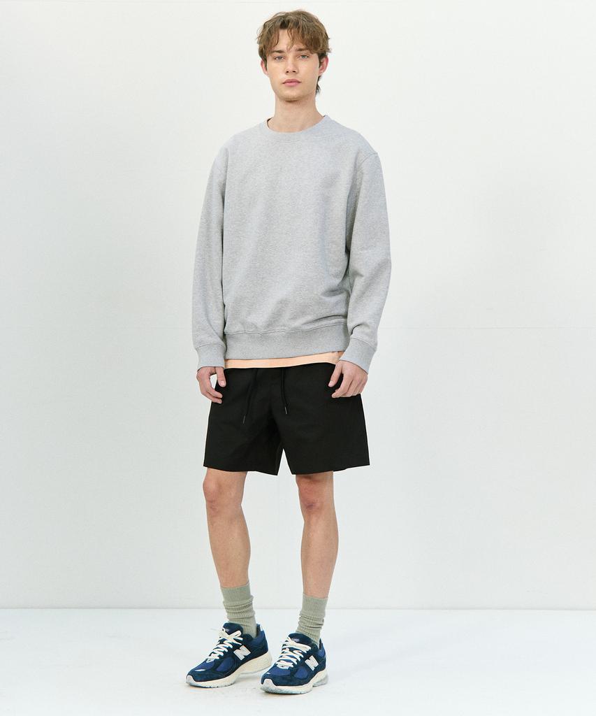 BASIC HOUSE Cotton String Band Half Pants Black Lzhp3104 (A Type)