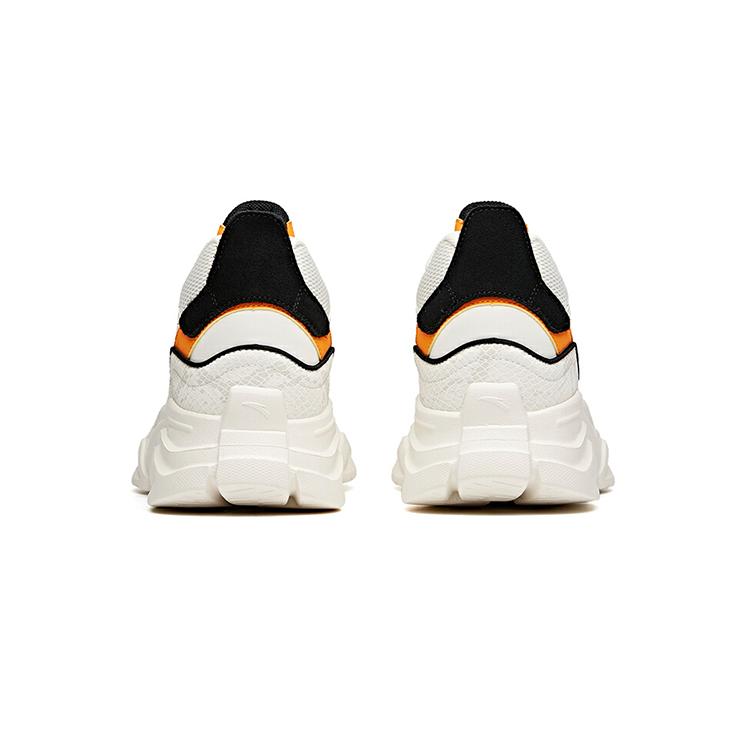 New Anta Life Collection Breathable Wear Resistant Slip Resistant Low Top Chunky Sneakers Men's Black White Yellow 912048821-2