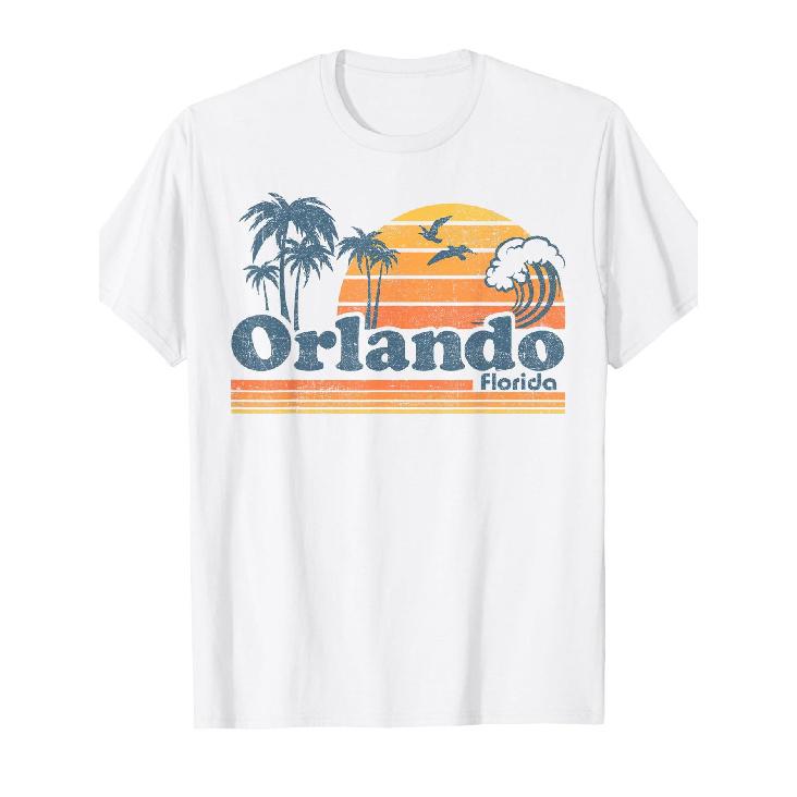 Orlando Florida Beach Vintage Spring Break Vacation Retro T-Shirt S белый