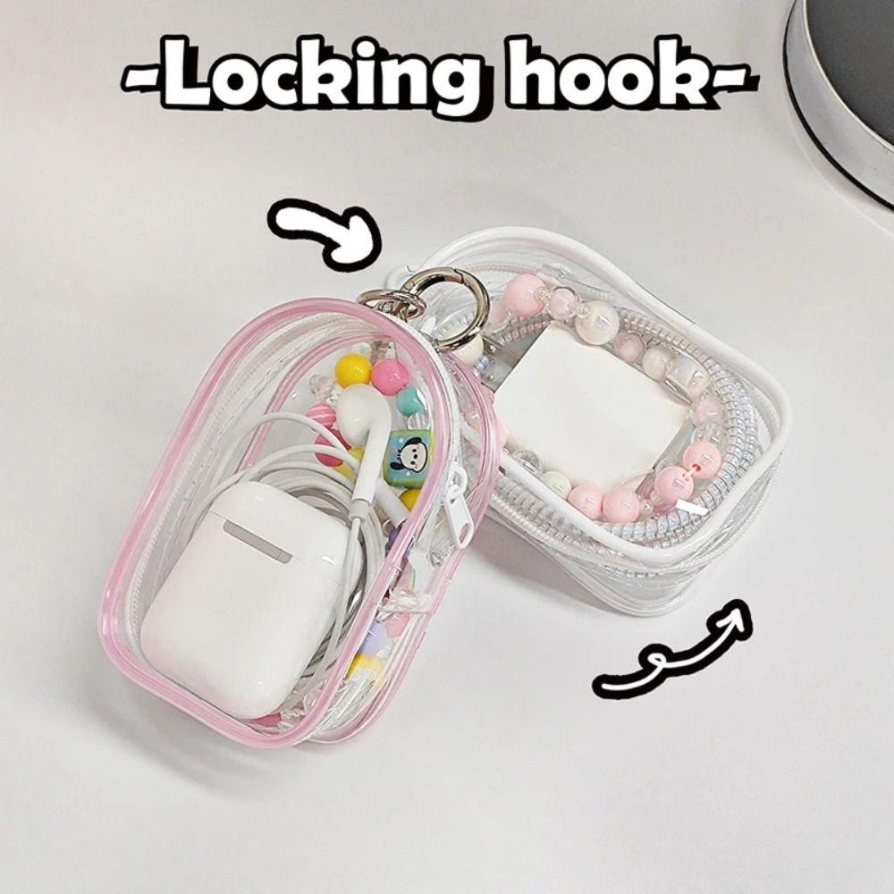 1 Stück Schutzhülle Datenkabel Aufbewahrungsbox für Reisen im Freien Headset Datenkabel Aufbewahrungstasche Klare Multifunktionale Organizer-Box