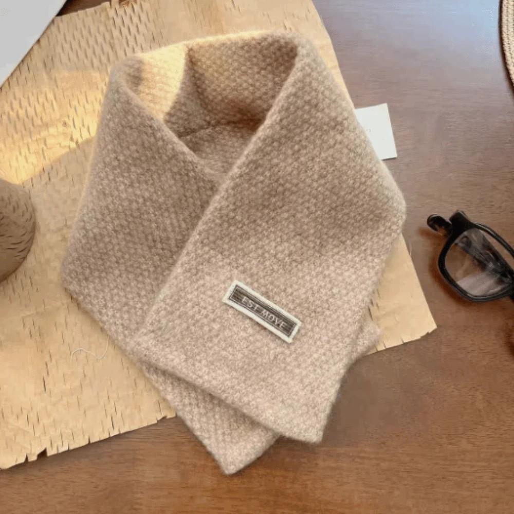 Thickened Knitted Scarf Solid Color Winter Scarf Fashionable Neck Warmer Winter