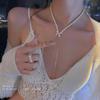 Exquisite Clavicle Chain Elegant Scrub Bow Pendant Necklace for Women Minimalism Personalization Charm Jewerly Birthday Gift
