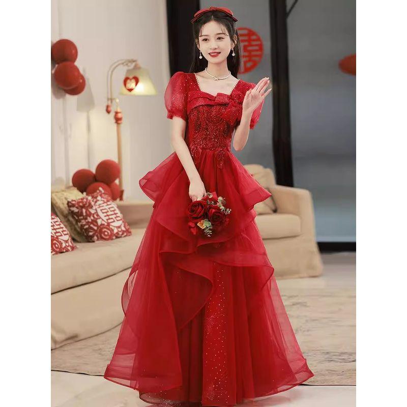 Pink Elegant Graduation Long Princess Dress Evening Gown