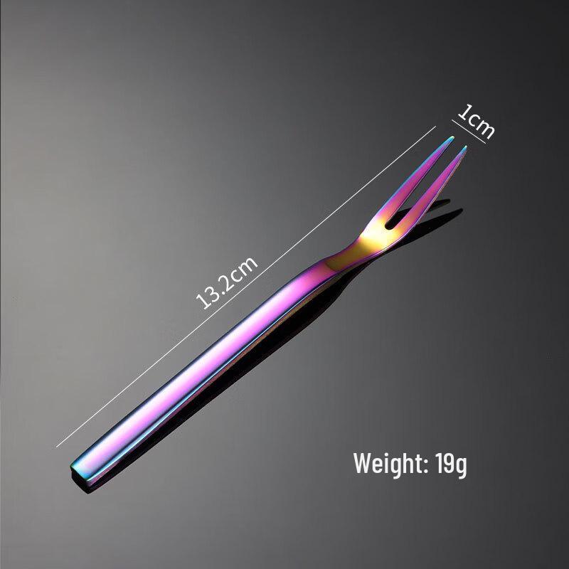 Qianxing Iridescent Stainless Steel Dessert Forks Set